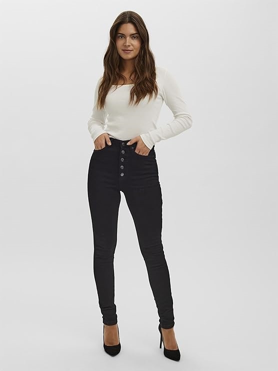 Женские узкие джинсы Vero Moda с высокой талией